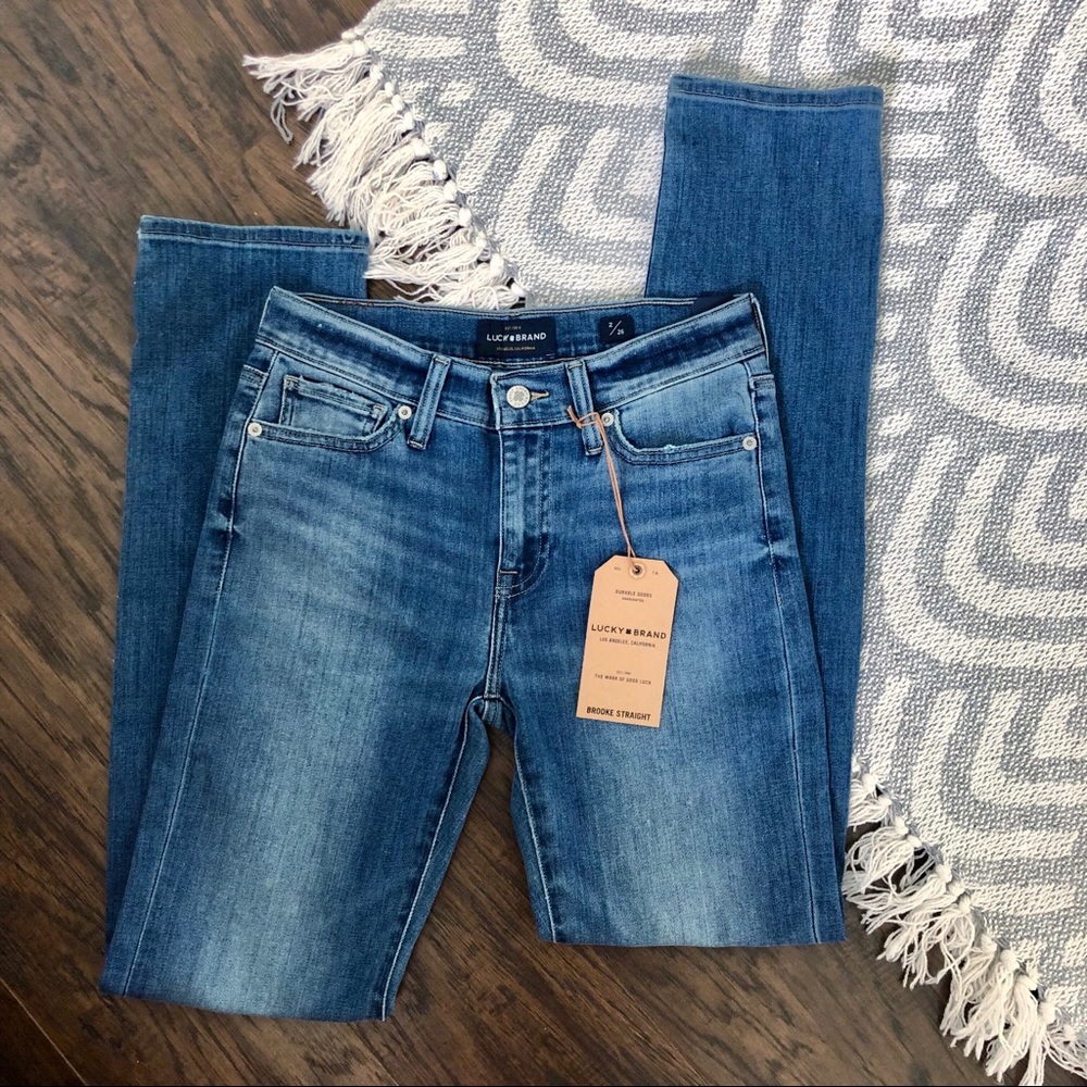 NWT Lucky Brand Jeans Brooke Straight Skinny 2/26